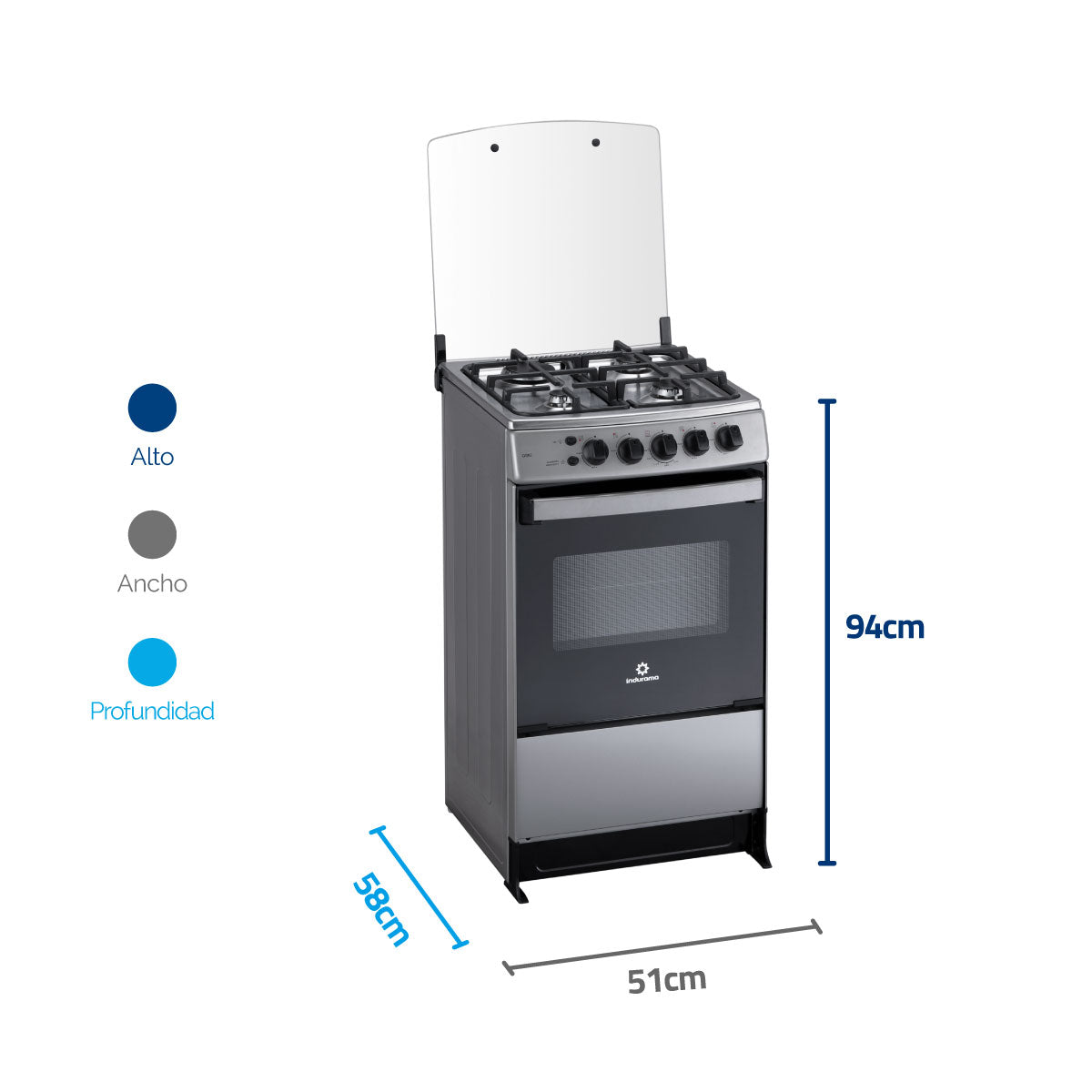 Estufa INDURAMA CADIZ 4 PTS Gas Natural 30001498