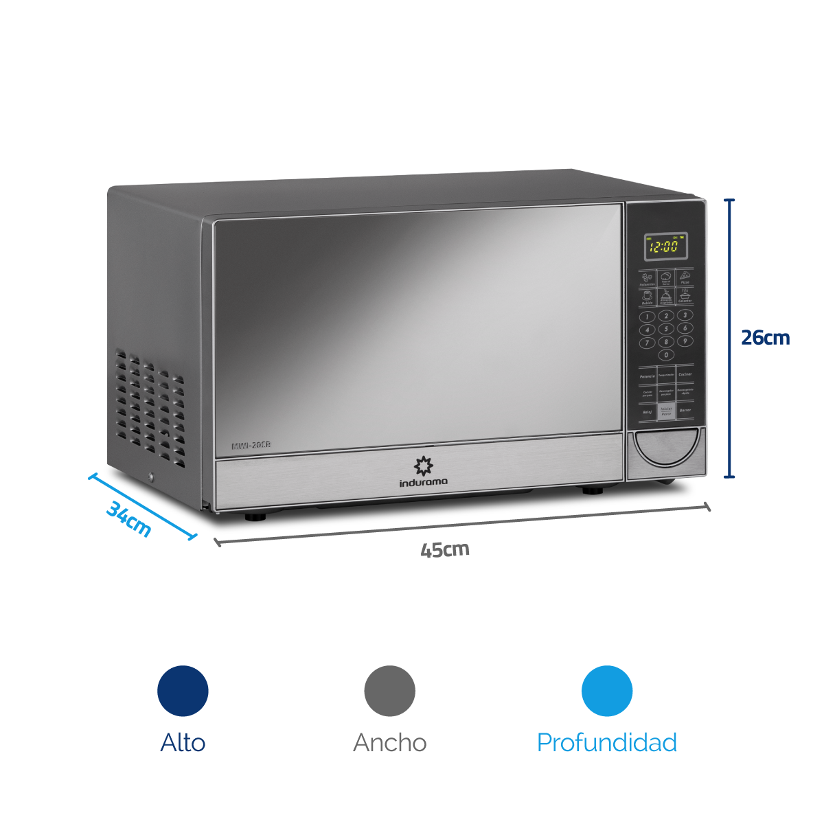 Horno Indurama  Microondas 20 LTS Croma MWI-20CR