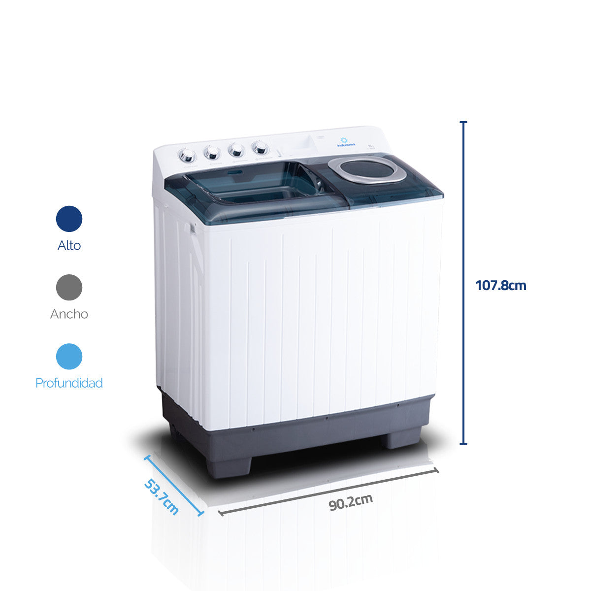 Lavadora Semiautomatica Indurama 15Kg - LRI-15BLSA