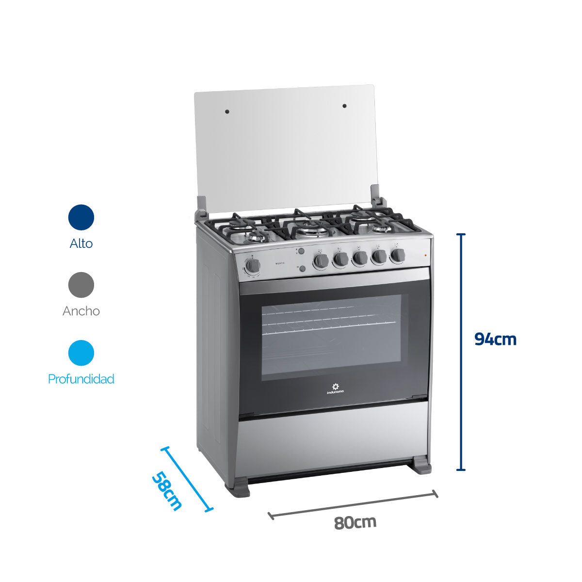 Estufa indurama murcia quarzo 30001118 gas natural.