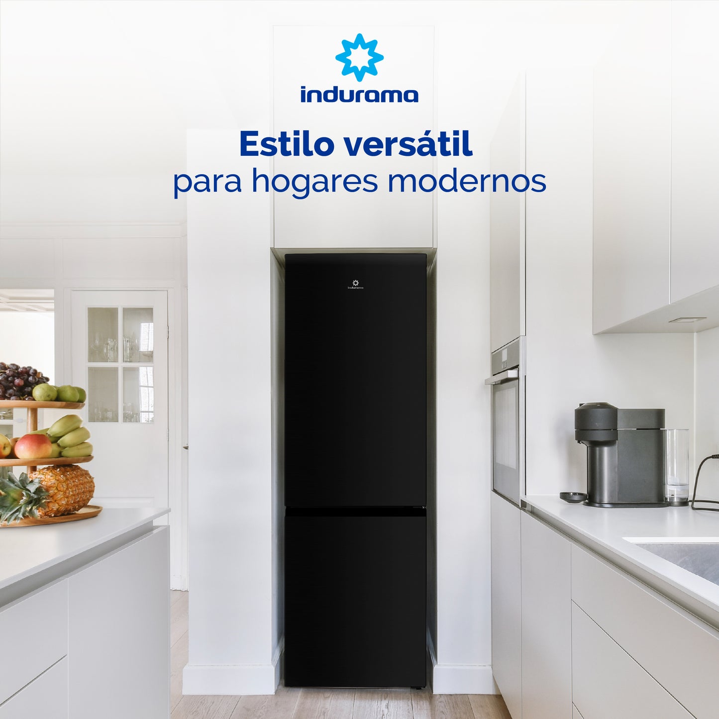Nevera Indurama RI-6448NE con Congelador Inferior 400 Lt