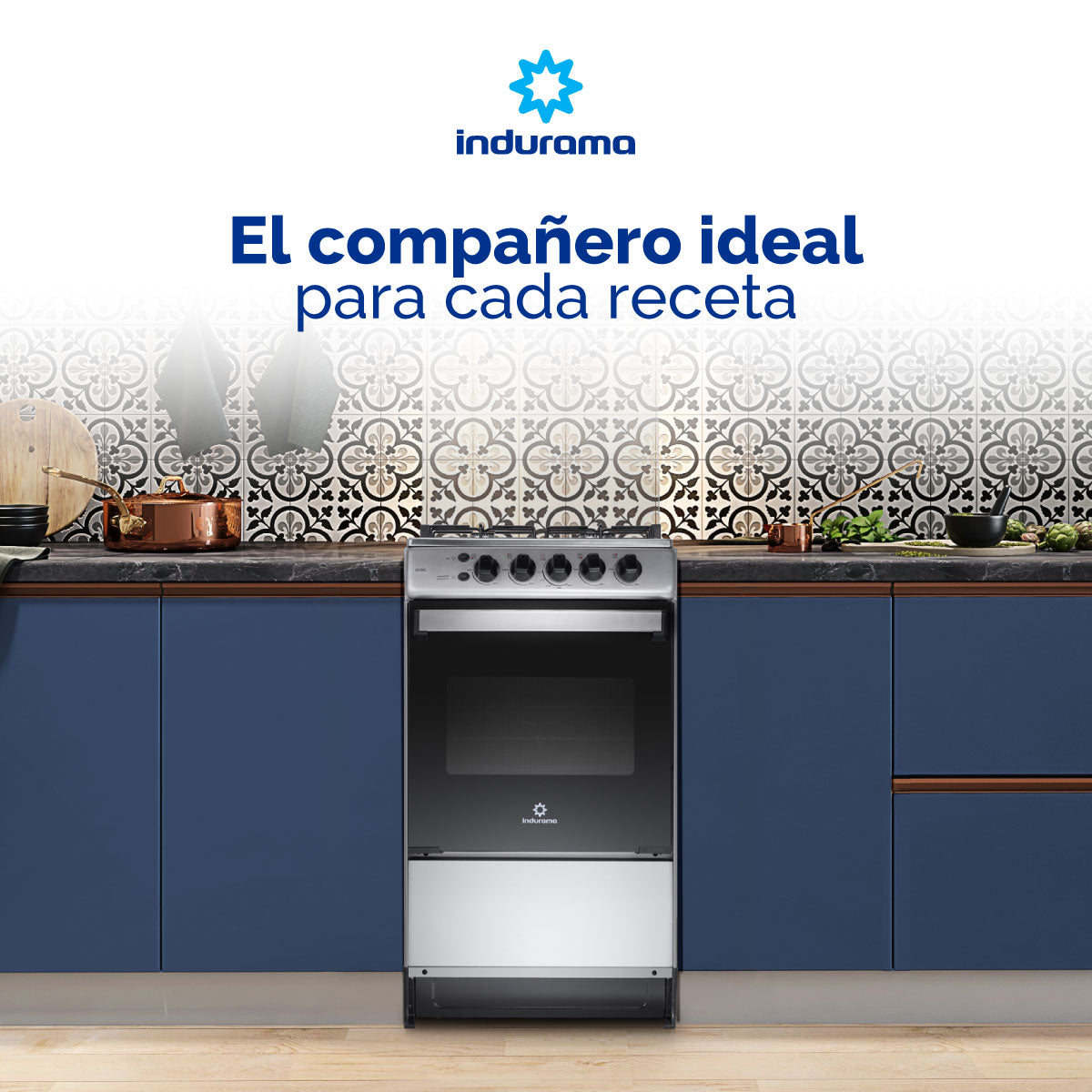 Estufa INDURAMA Bilbao Plus 4PTOS Gas Natural TBIL008