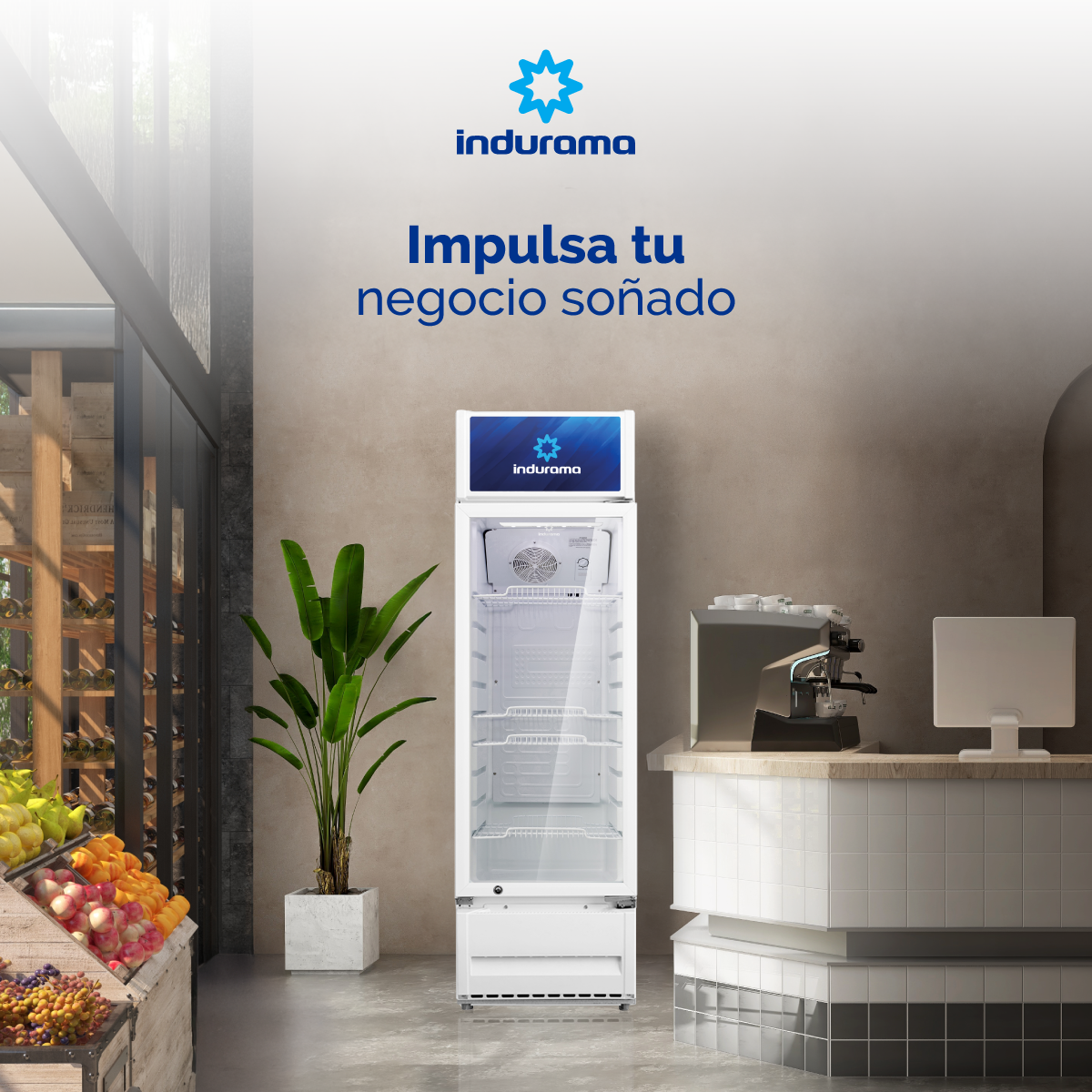 Vitrina Refrigerante Indurama 211 Litros Blanca - VFV-211