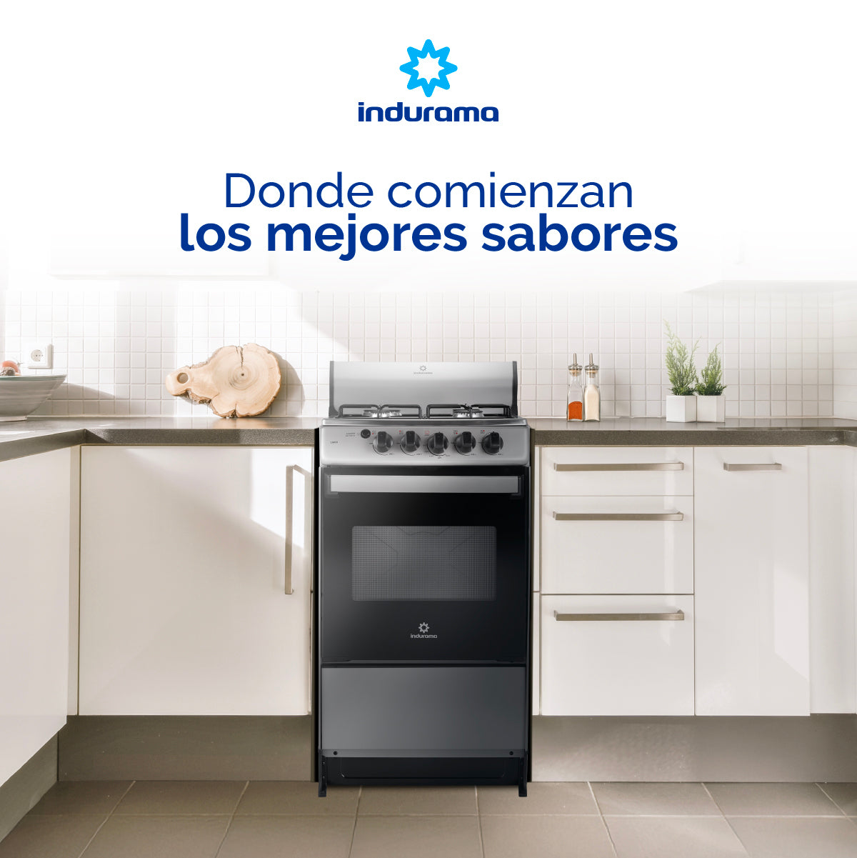 Estufa Indurama Capri 4 Ptos Inox - Línea Spazio Plus - 30001799