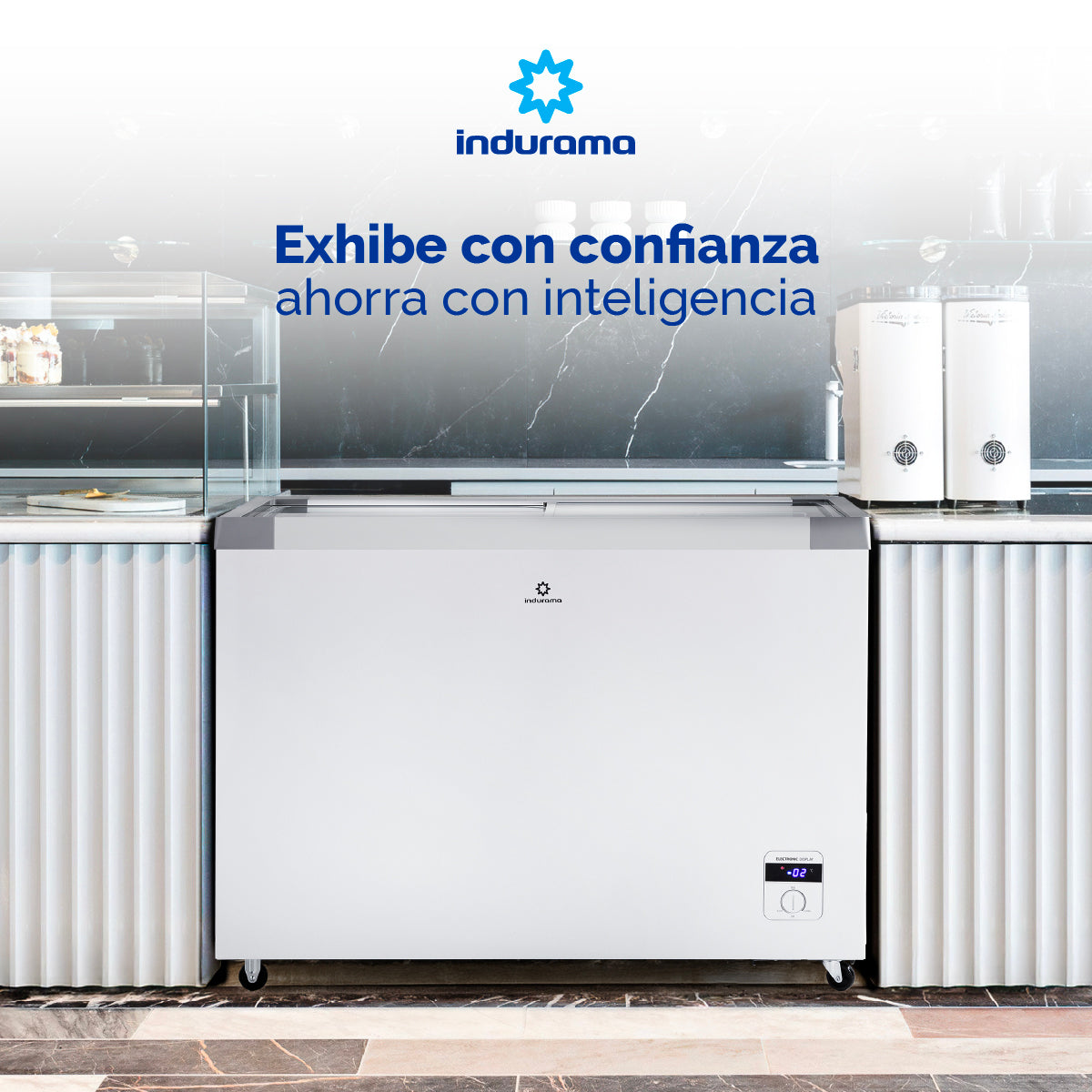 Congelador Indurama Horizontal 306 Litros Tapa de Vidrio - CI-299TV
