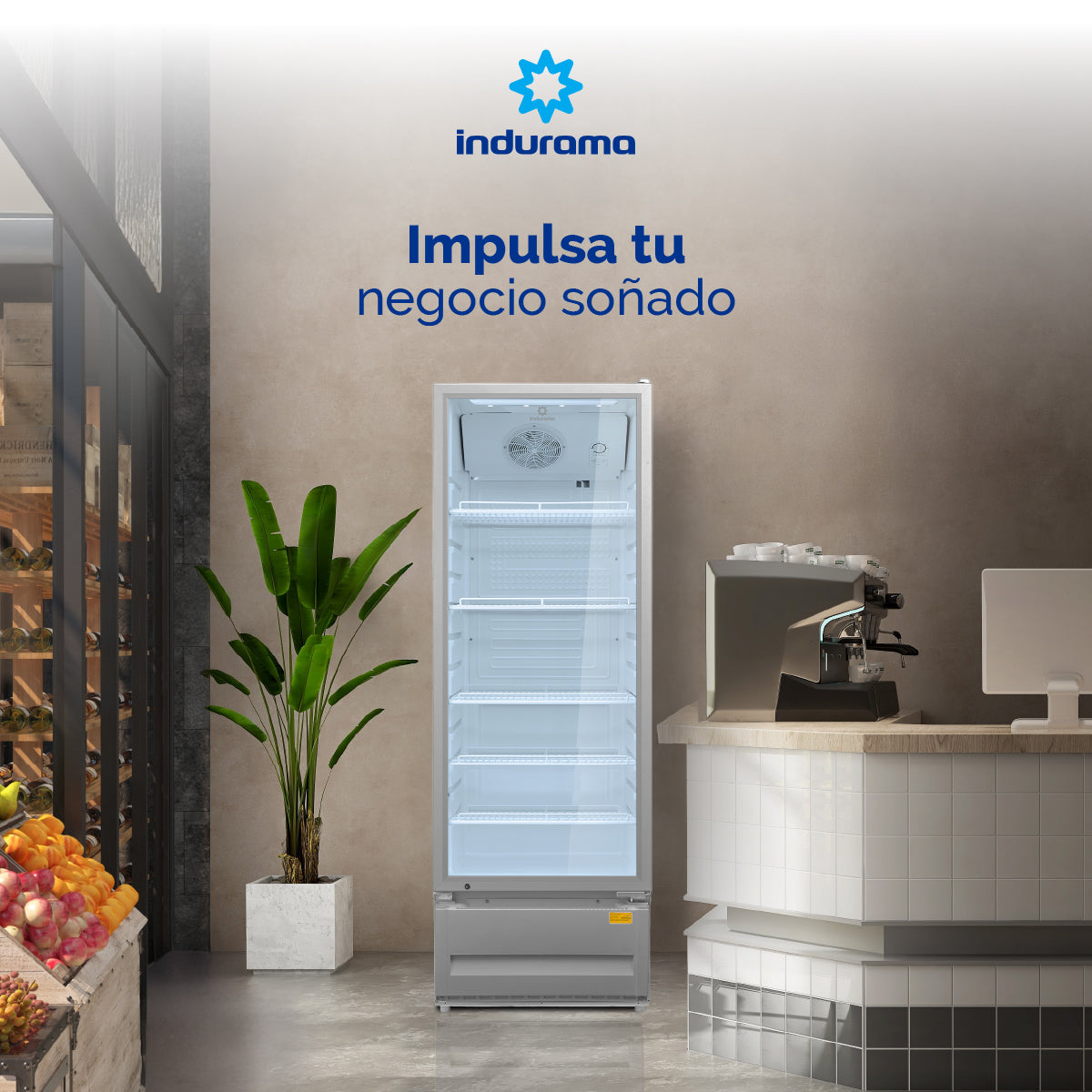 Vitrina Indurama 309 LTS Gris - VFV-309NL