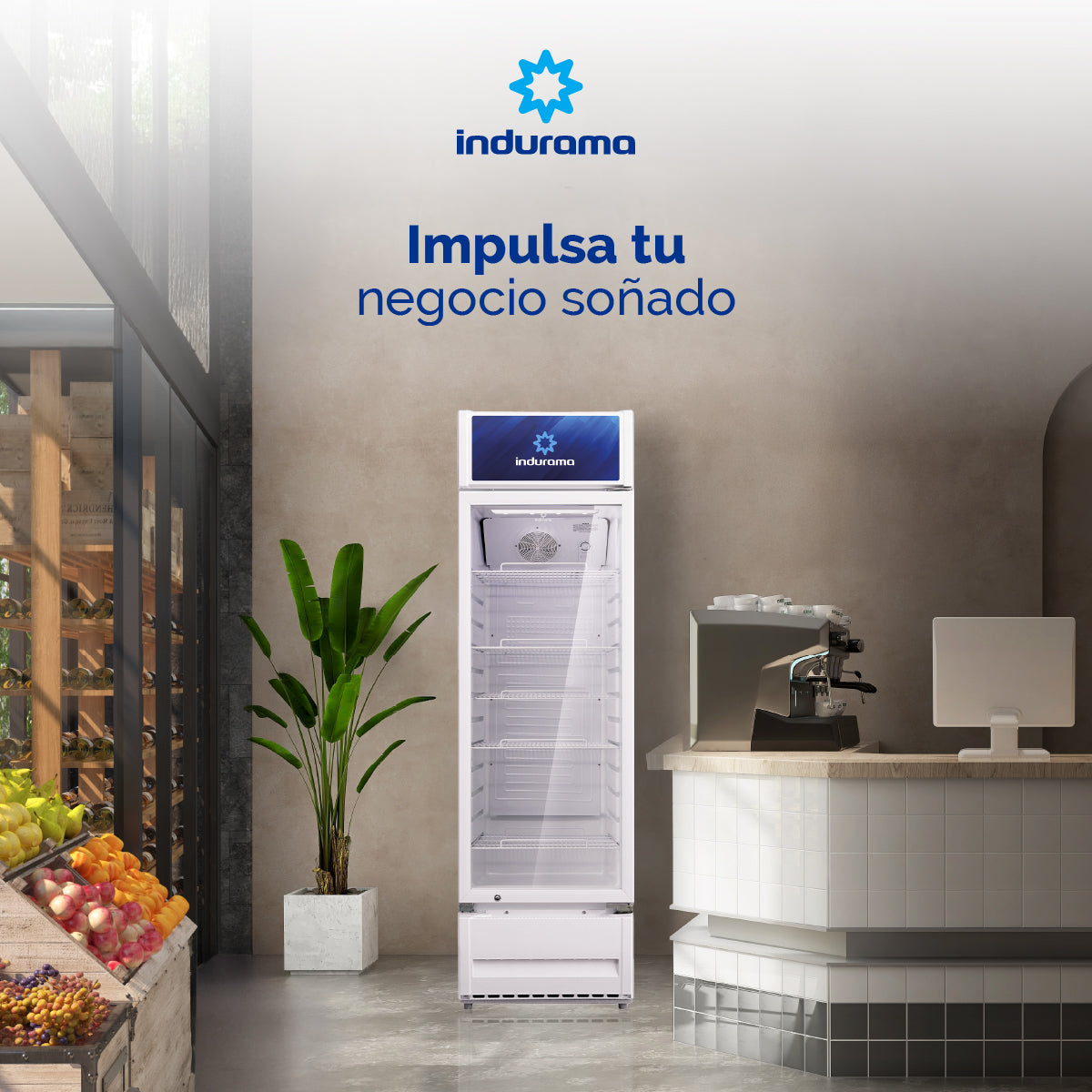 Vitrina Refrigerante Indurama 309 Litros Blanca - VFV-309