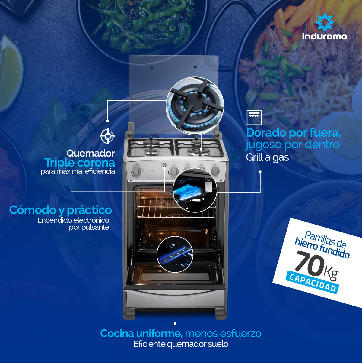 Estufa INDURAMA Castilla Quarzo Gas Natural 30001144