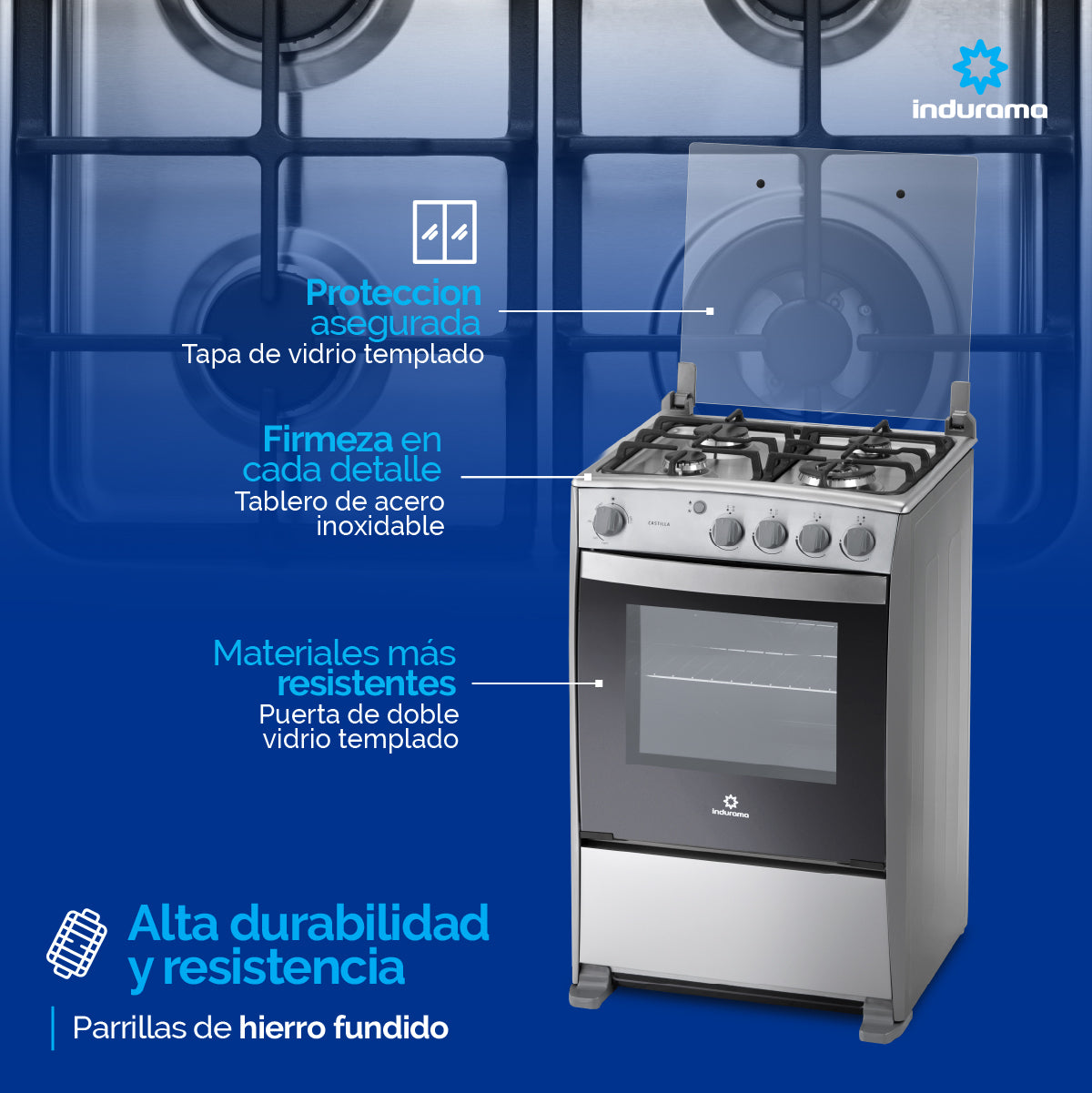 Estufa INDURAMA Castilla Quarzo Gas Natural 30001144