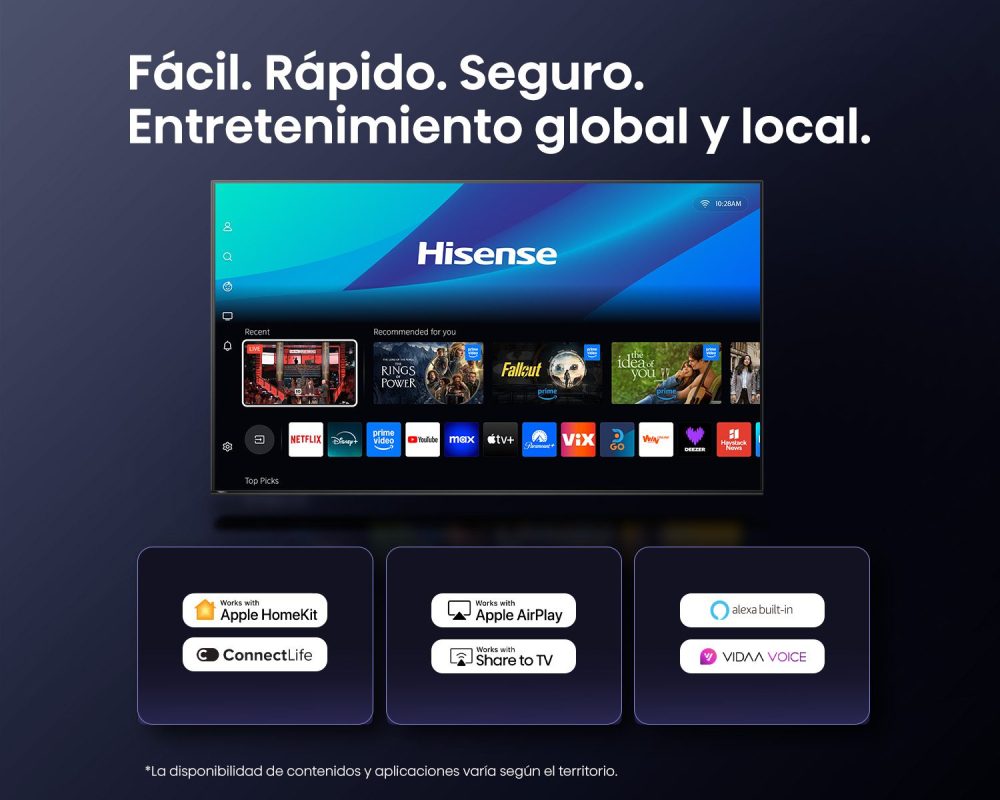 Televisor Hisense 65" UHD-4K - 65A6NV