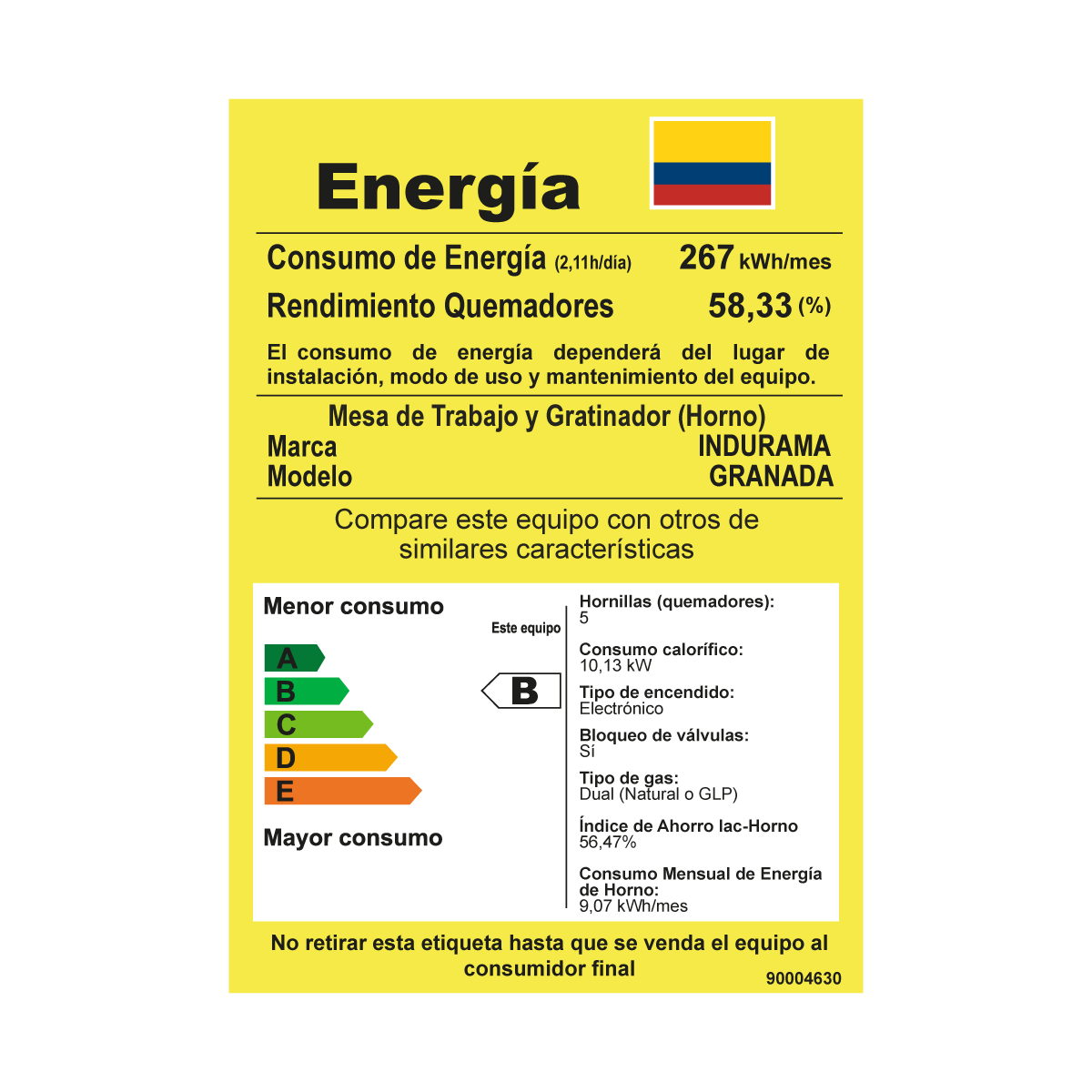 Estufa INDURAMA Granada Zafiro Croma C24 Gas Natural 30000843