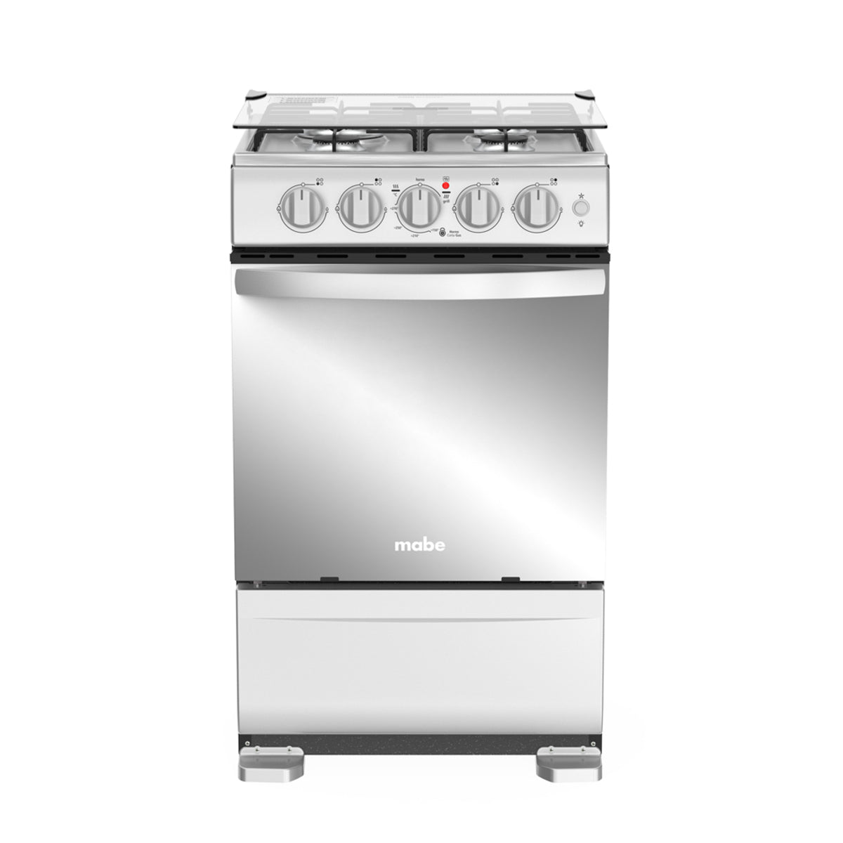 Estufa Mabe 52 cm Inox Gas Natural 4 Puestos - EMC5140ANG0
