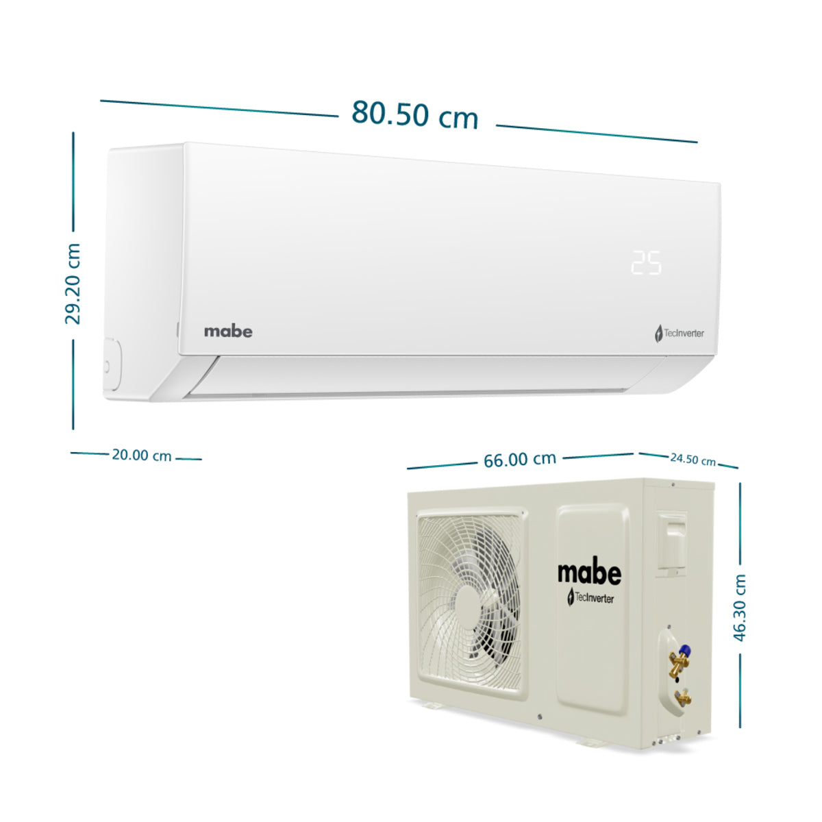 Aire Acondicionado Mabe Inverter 220v 12.000 BTU Blanco - MMI12CDBWCC32DC1