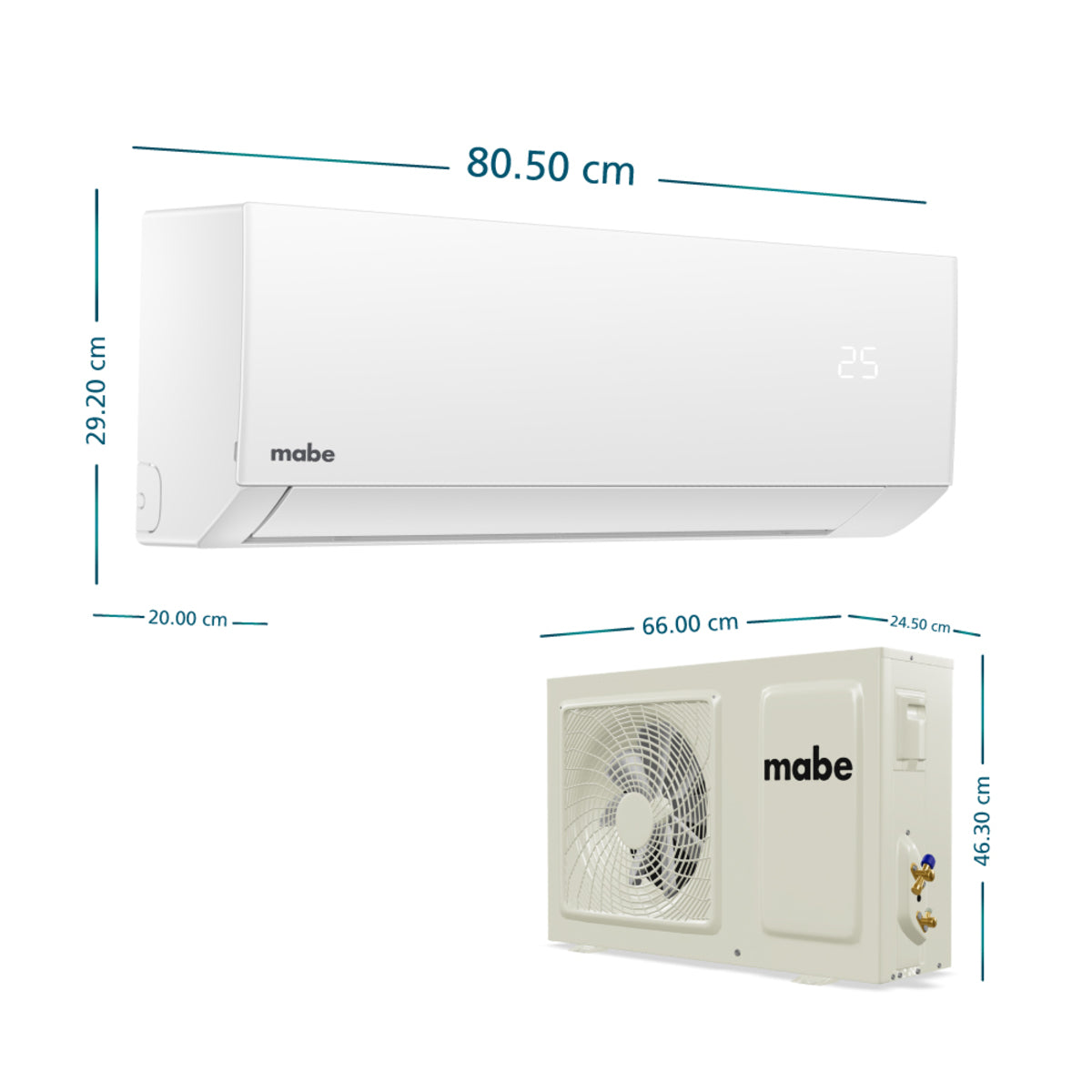 Aire Acondicionado Mabe Tradicional 220v 12.000 BTU Blanco - MMT12CDBWCC32EC1