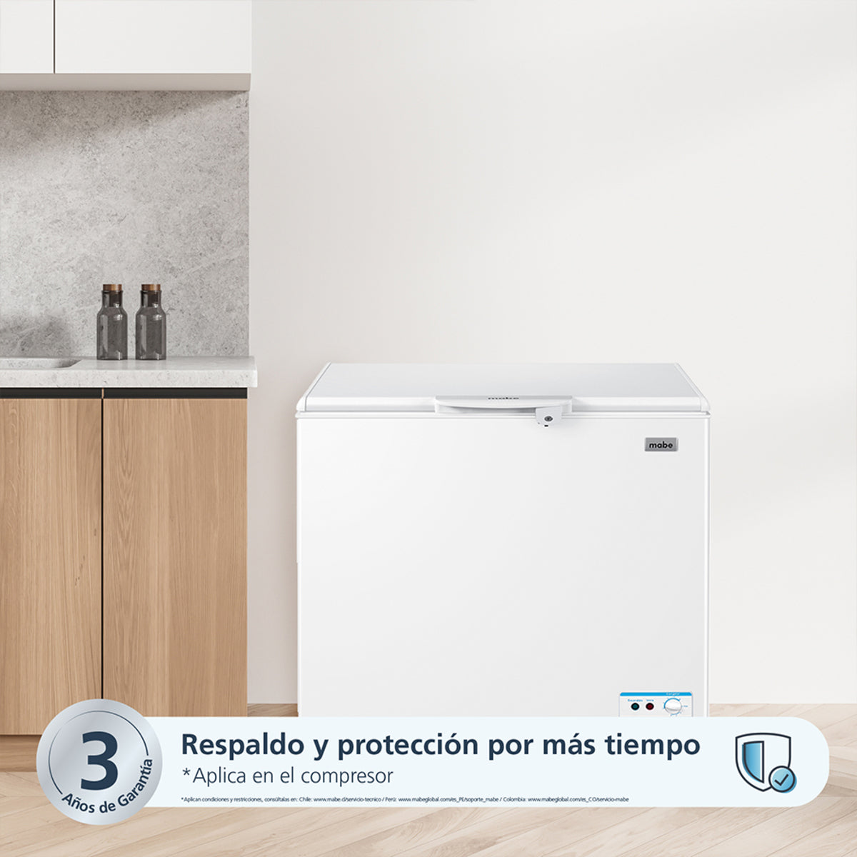 Congelador Horizontal Mabe 198 L Blanco - ALASKA195BH1