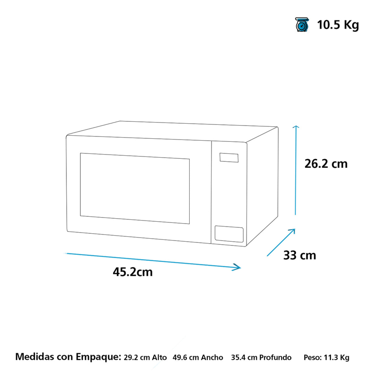 MICROONDAS GELECTRIC 0.7  GRIS JES70G