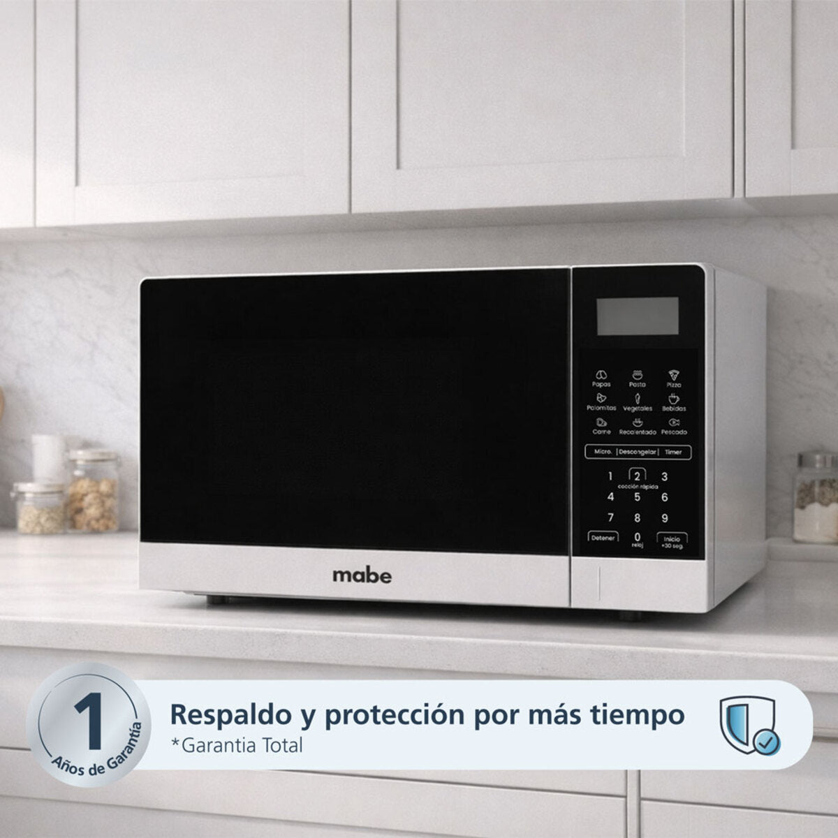 Horno Microondas Mabe 0.7 cuft (19.8 Litros) Negro - HMM07BBW