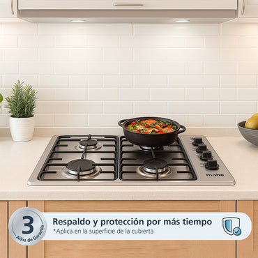 Cubierta de Empotrar a Gas 60 cm Inoxidable Mabe - PM6044NA0