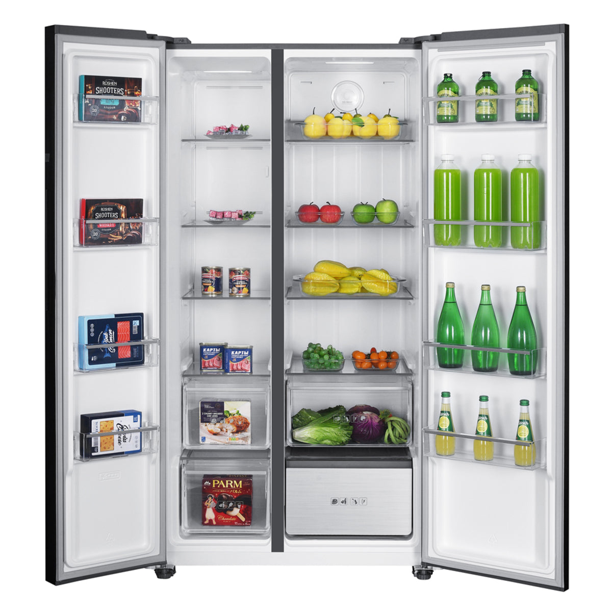 Nevecón Mabe Side by Side No Frost 631 L Brutos White Glass - MSL631LKLSG0