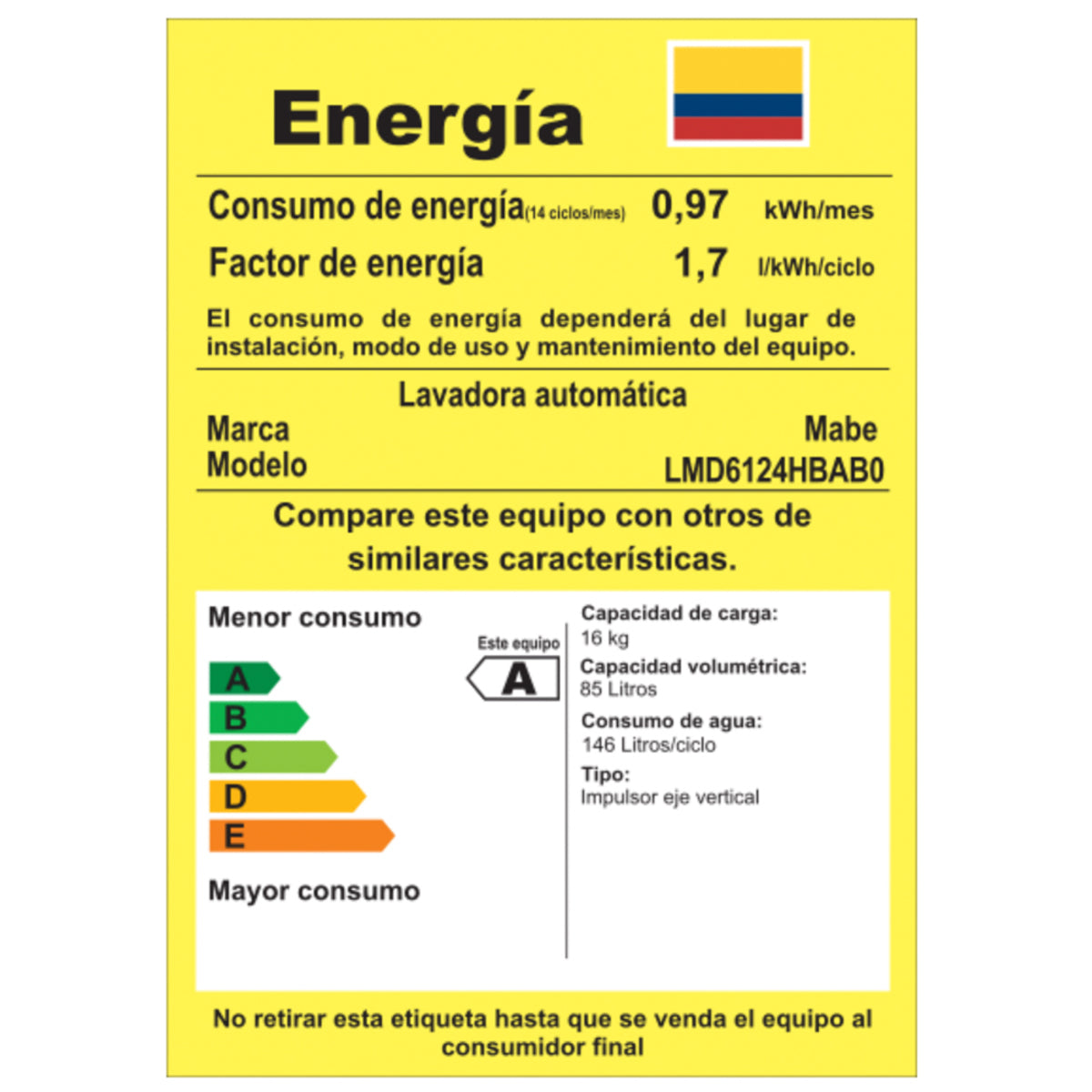 Lavadora Dos Tinas Semiautomática 16 Kg Blanca Mabe - LMD6124HBAB0