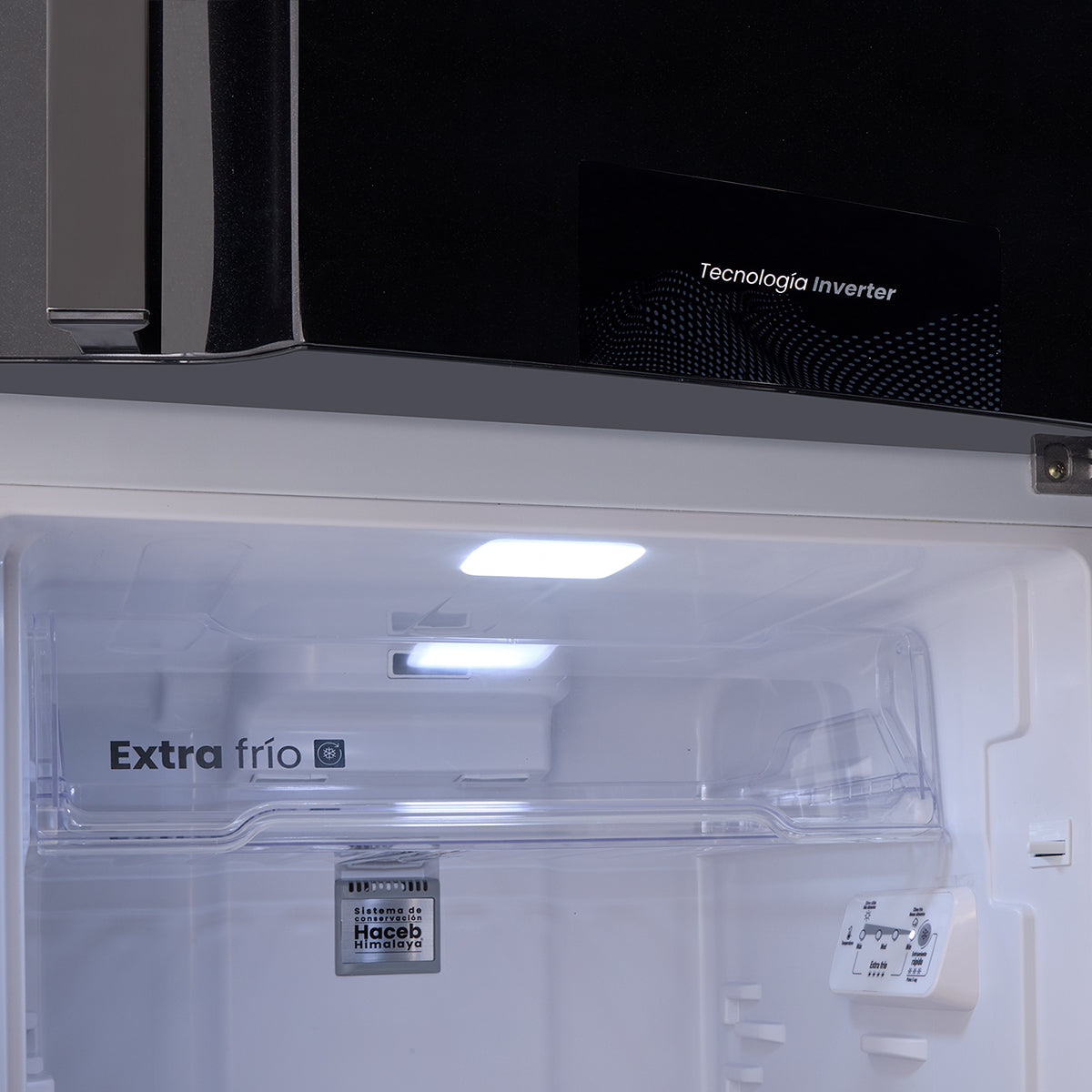Nevera Haceb No Frost 311 Litros Manija Externa Negro Cósmico Inverter - NEV LIS 311 SE DA ME NC INV - Logística Haceb