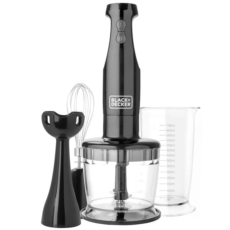 Batidora Inmersión Black+Decker 3 en 1 Mezcla, Bate y Tritura HB2800B