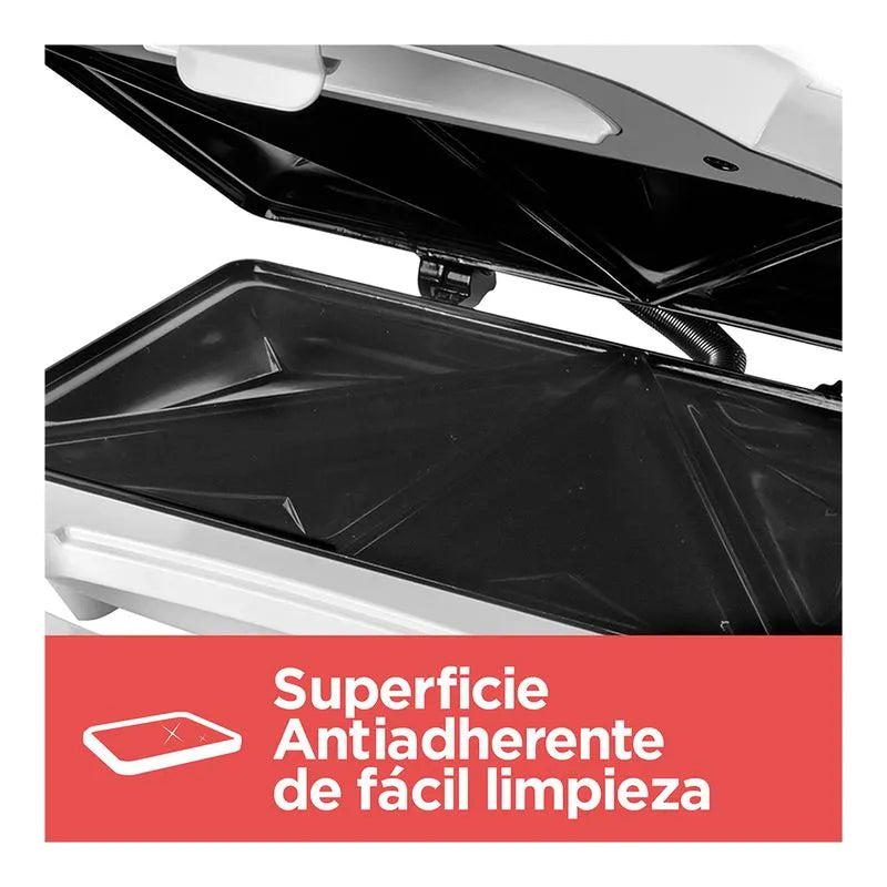 Sandwichera Black+Decker 2 Porciones a la vez Tuesta, sella y corta - SM1000W