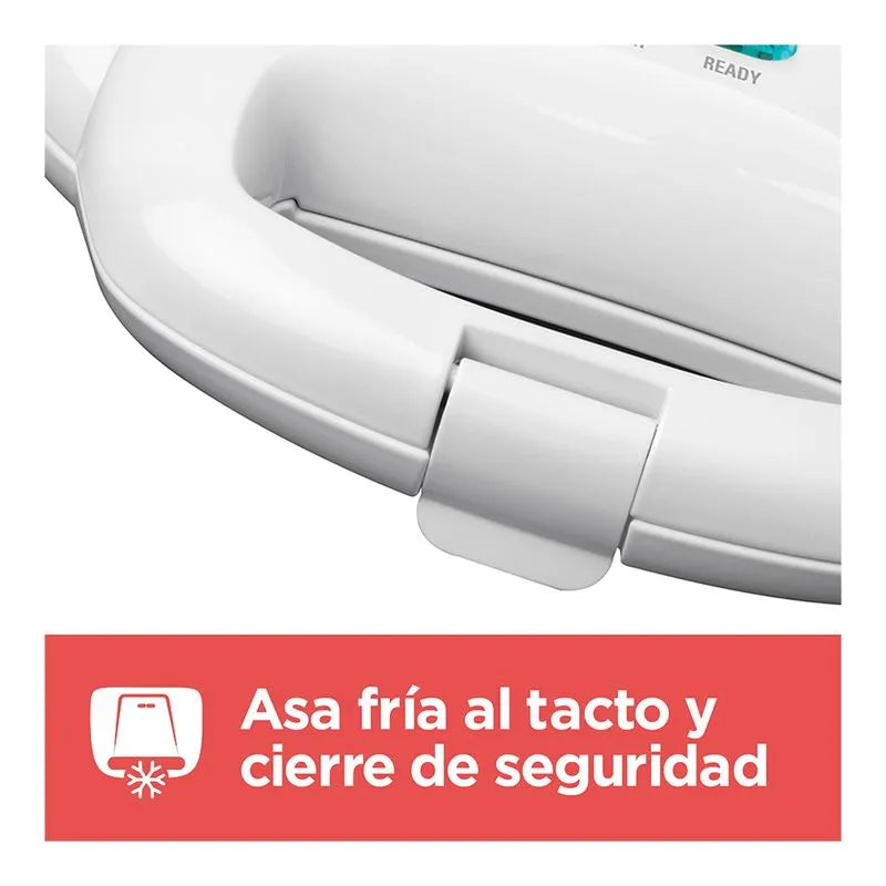 Sandwichera Black+Decker 2 Porciones a la vez Tuesta, sella y corta - SM1000W