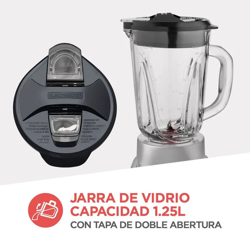 Licuadora Black+Decker Pulverix de 700 Watts 6 Cuchillas BL1140MS