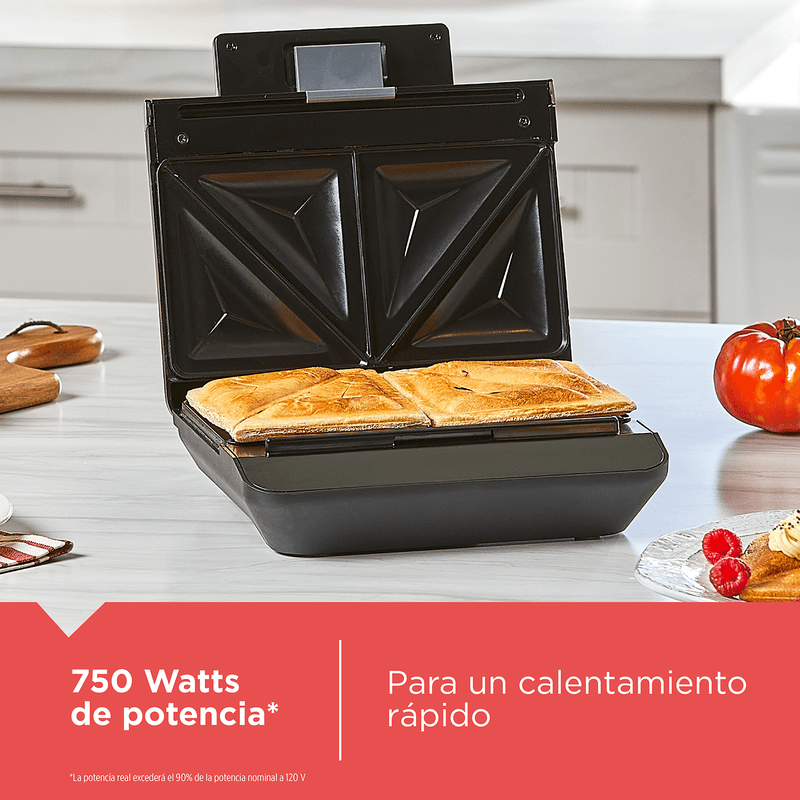 Sanduchera Black+Decker de facil limpieza SM602F-1BDLA