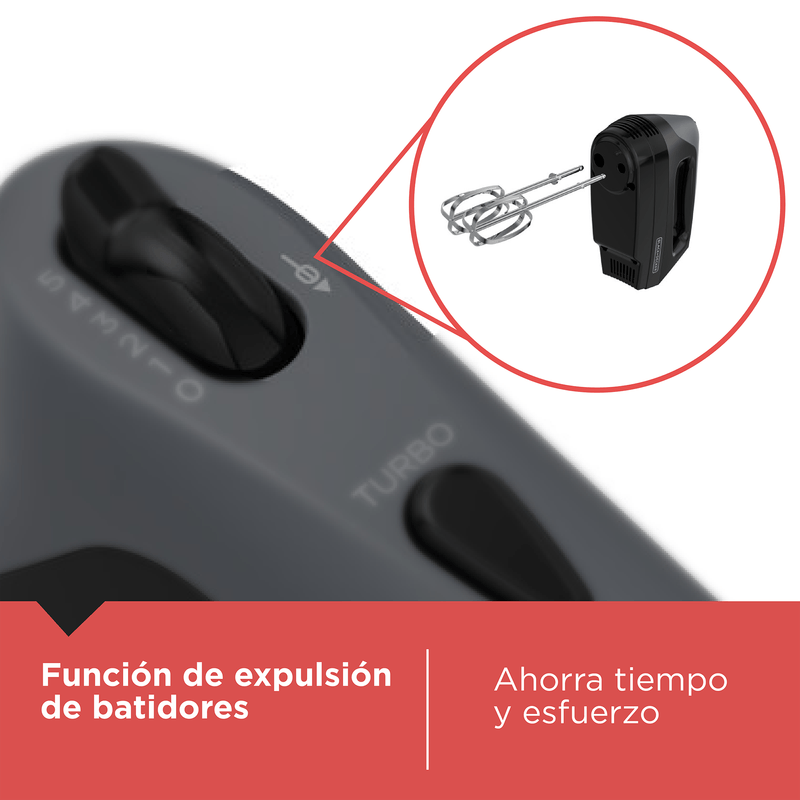 Batidora Black+Decker de mano liviana Negra MX1515-1BDLA
