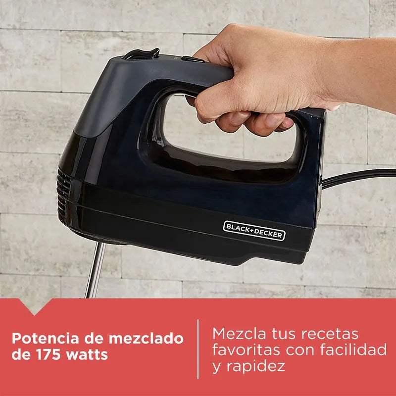 Batidora Black+Decker de mano liviana Negra MX1515-1BDLA