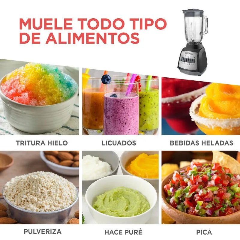Licuadora Black+Decker Jarra de vidrio 1.25L - BLBD210GB