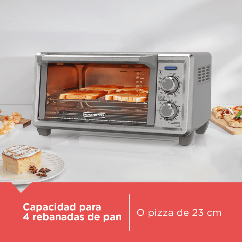 Horno tostador Black+Decker de 11 litros - TO4125-0SDLA