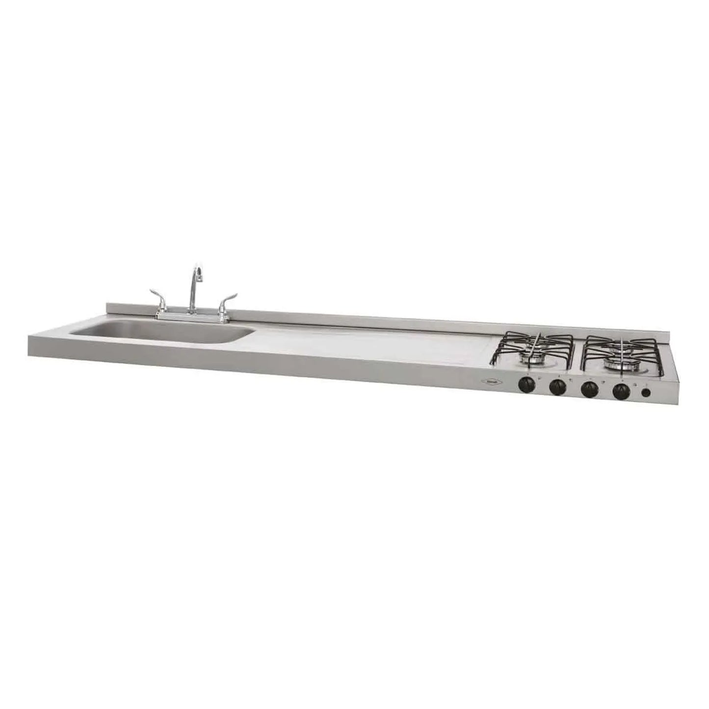 Mesón Haceb Ovata Inox 1.80 metros pozuelo izquierdo gas natural - - Logística Haceb