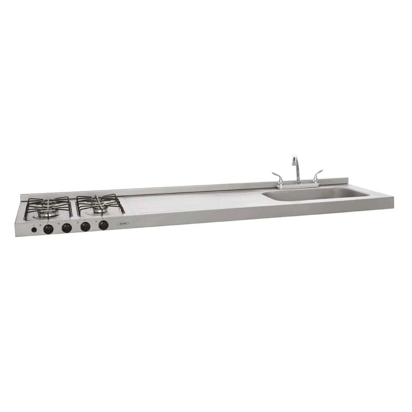 Mesón Haceb Ovata Inox 1.80 metro pozuelo derecho gas natural - MESON 1.80 GAS 4PDS EE GN INOX- Logística Haceb