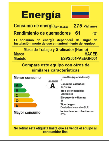 ESTUFA HACEB ROMERO REFLEX GAS PROPANO  ESTRO50VI-NE-P