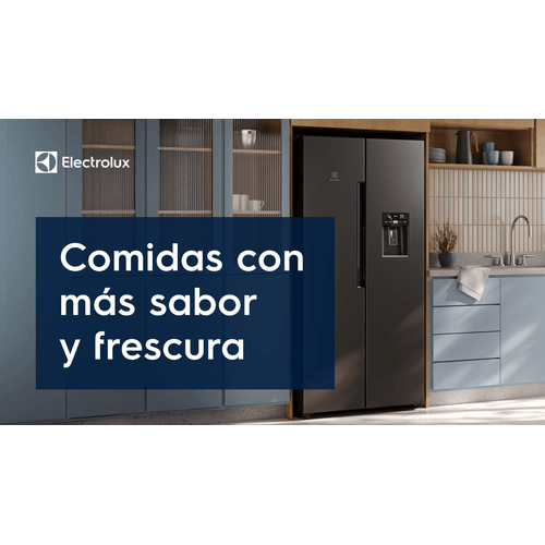 Nevecón Electrolux No frost 423L Side by Side Inverter AutoSense Dispensador Agua Negro -  ERS45F3C5EB