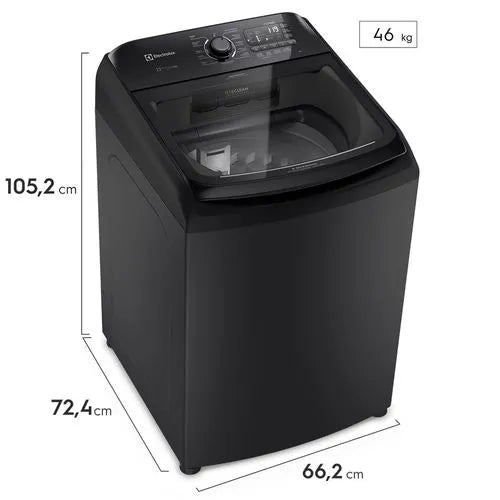 Lavadora Electrolux Carga Superior 22kg con Cierre Fácil Negra - LP22I