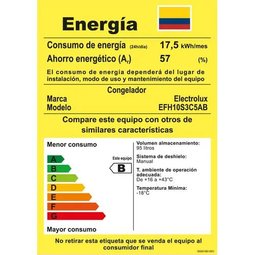 Congelador Horizontal Electrolux 95L Frost Inverter Negro - EFH10S3C5AB