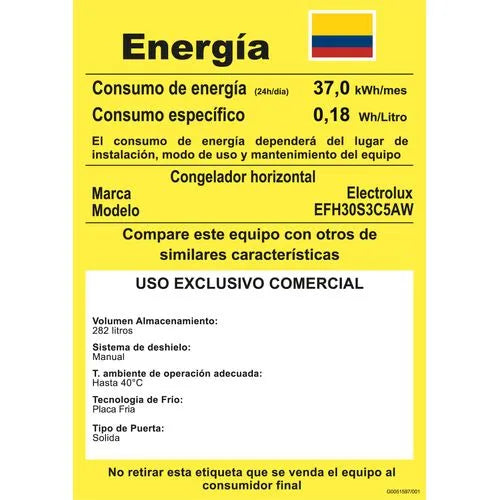 Congelador horizontal Electrolux 282L Frost Inverter Blanco - EFH30S3C5AW