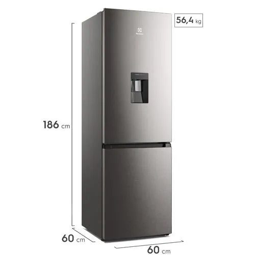 Nevera Electrolux Congelador Inferior No Frost 294L Inverter, AutoSense Gris - ERBA29V3HVG