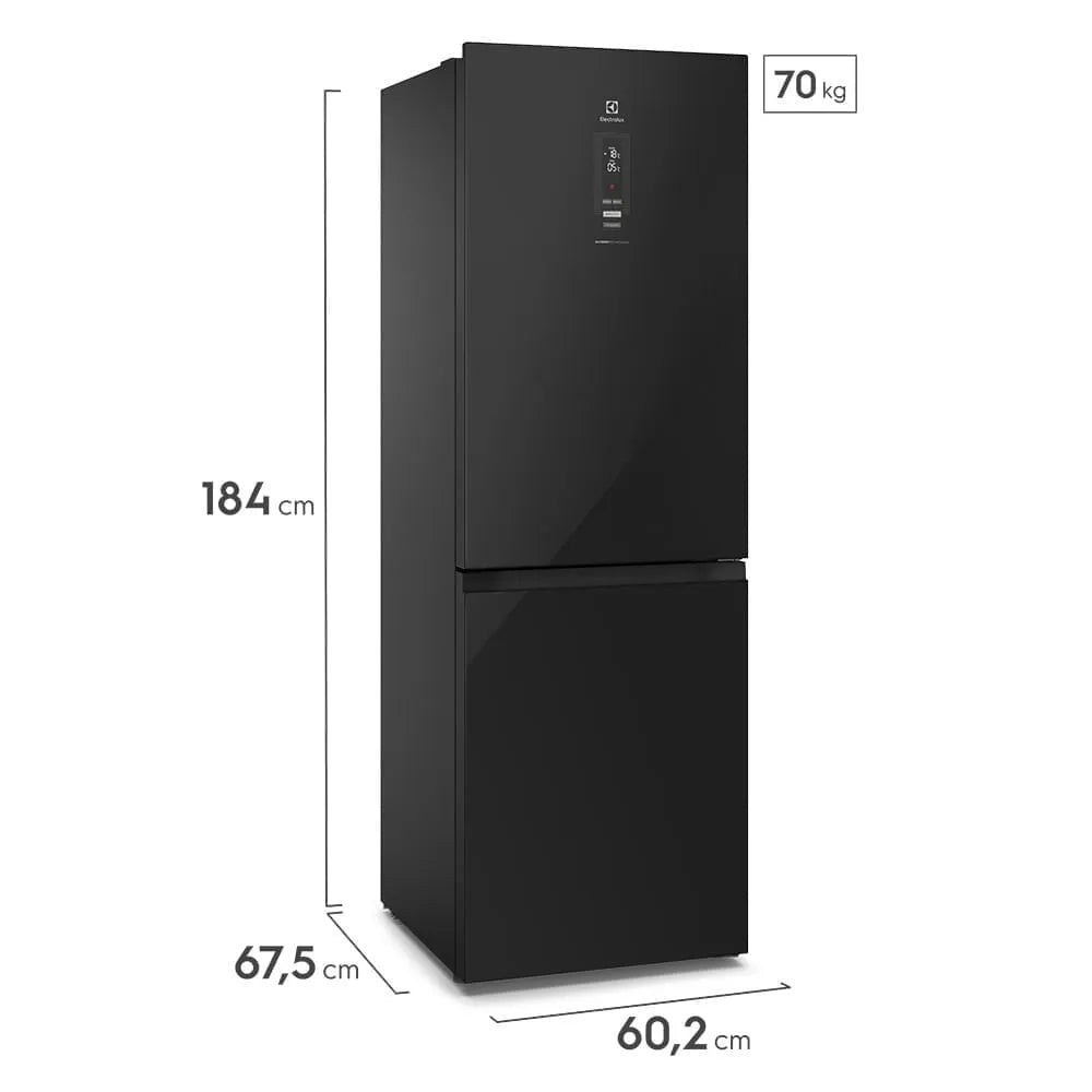 Nevera Electrolux Congelador Inferior No Frost 323L Inverter Negro - ERBB32N3HXB
