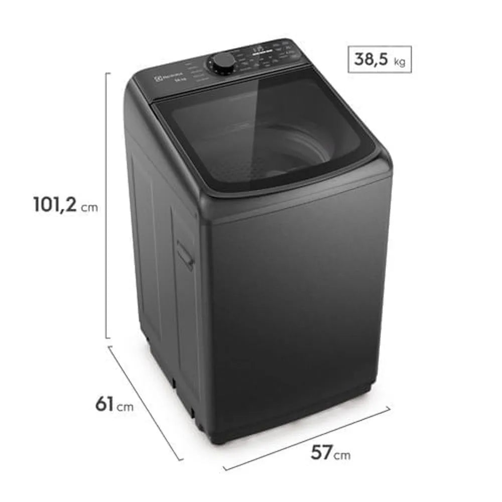 Lavadora Electrolux Carga Superior Experience 14kg Inverter Disolución Máxima Gris Ónix - EWIY14F6XSZX