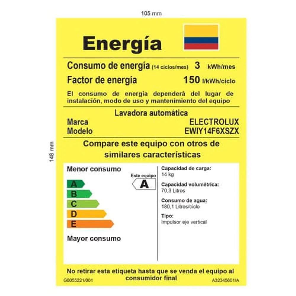 Lavadora Electrolux Carga Superior Experience 14kg Inverter Disolución Máxima Gris Ónix - EWIY14F6XSZX