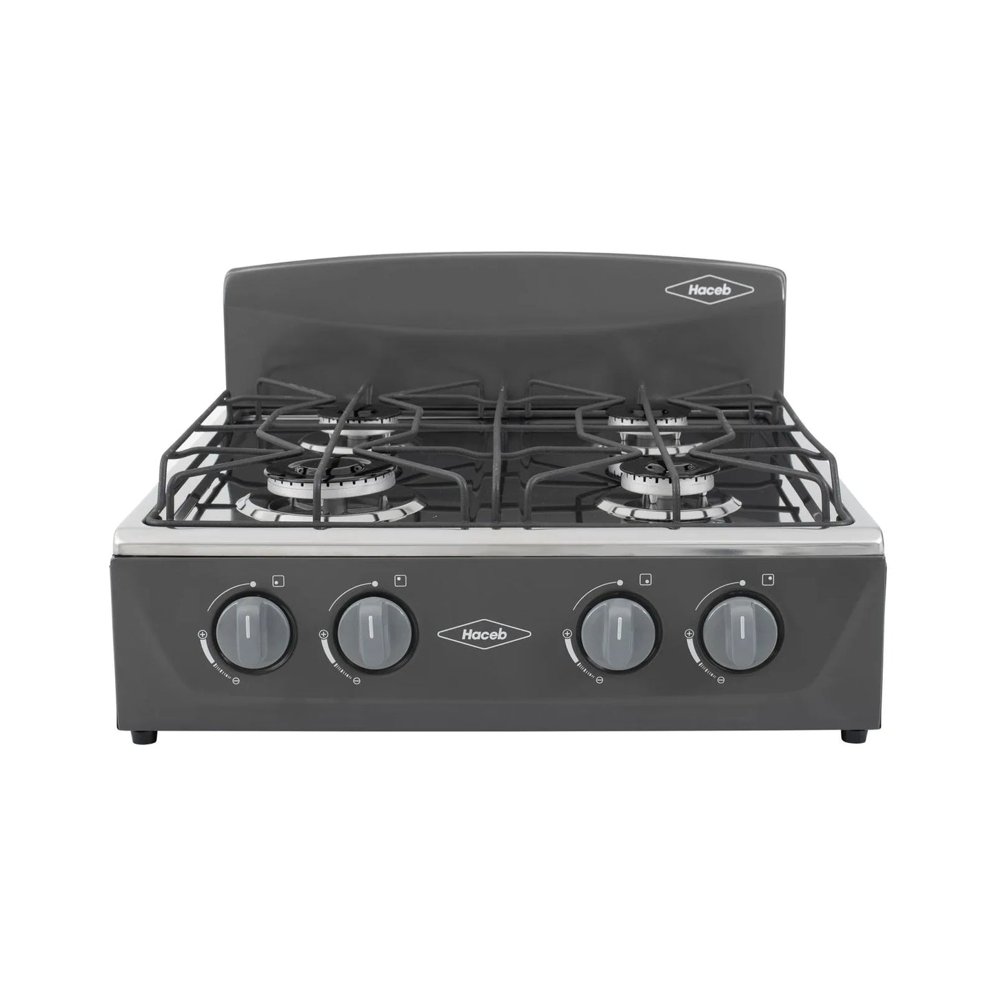 Estufa de mesa Avellana Haceb 4 puestos a Gas Propano Plata - EM AVELLANA T GP PL