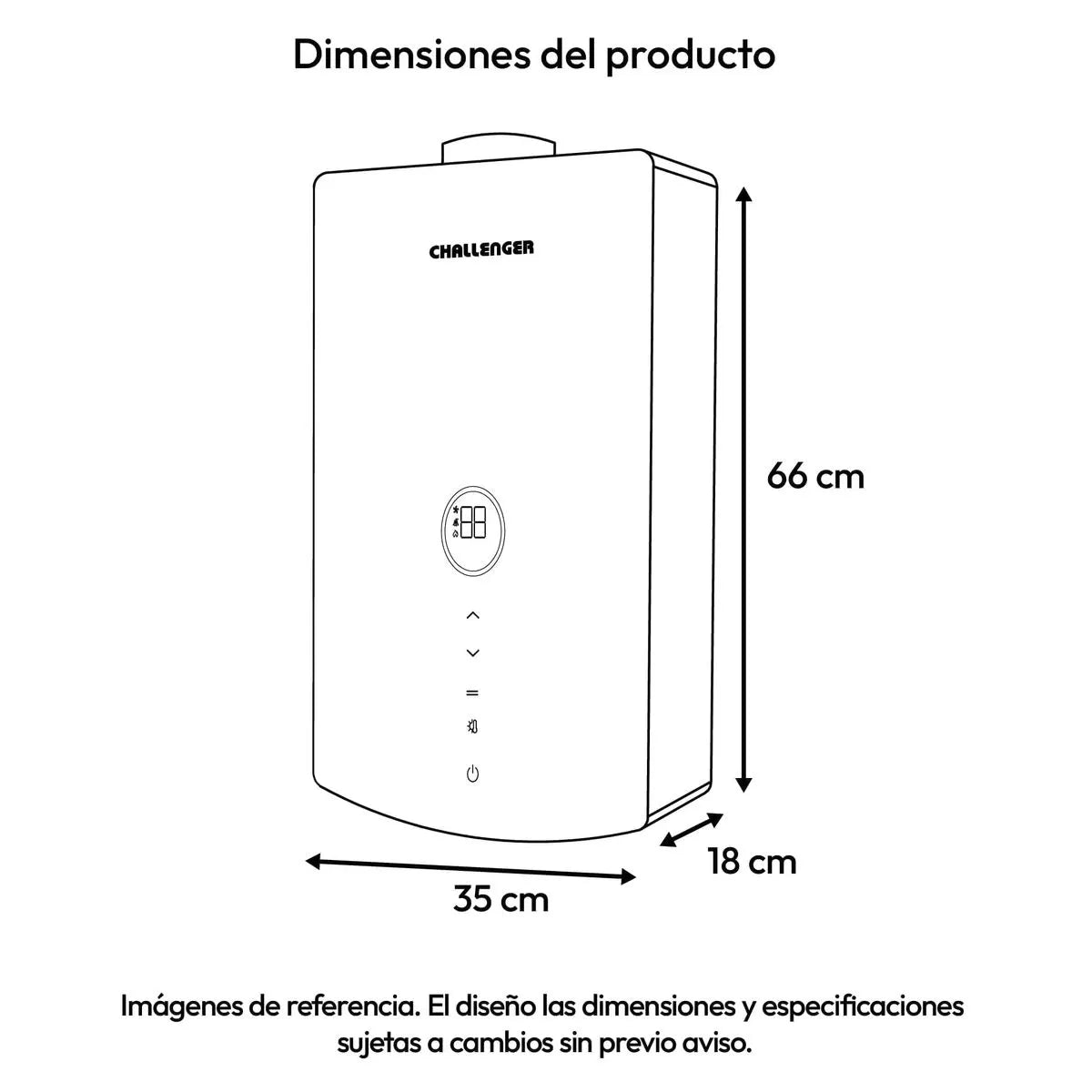 Calentador de Paso Challenger Gas Natural 12 Lts Tiro Forzado - WHD7125-GN