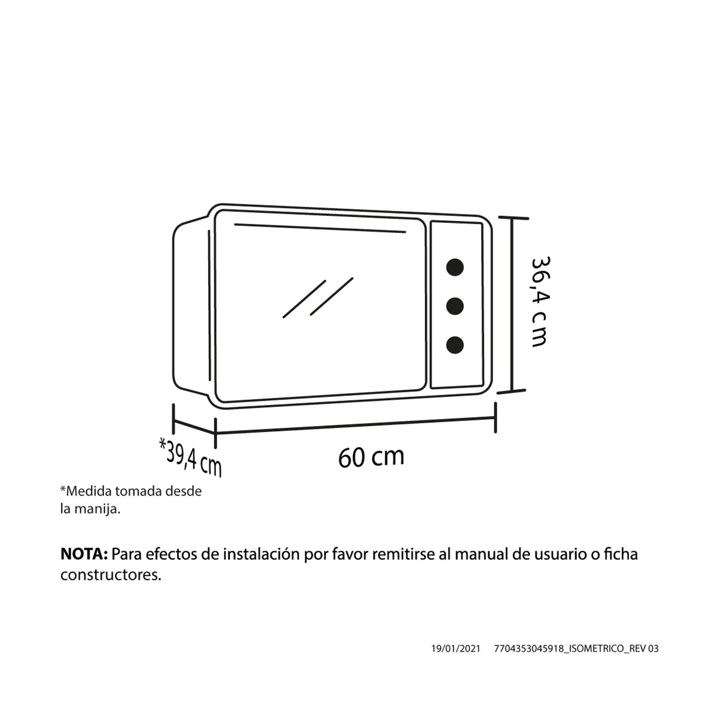 Horno eléctrico Medio Formato Inox 120V Haceb- ASF 60-36 ELEC 120V INOX - Logí­stica Haceb