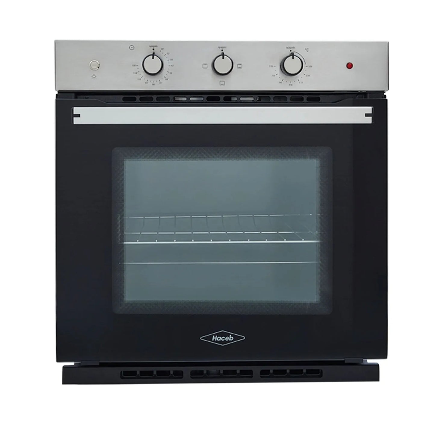 Horno eléctrico Tofu 60 cm Inox con vidrio negro 220V Haceb - HE TOFU 60 INOX-NE 220V - Logí­stica Haceb