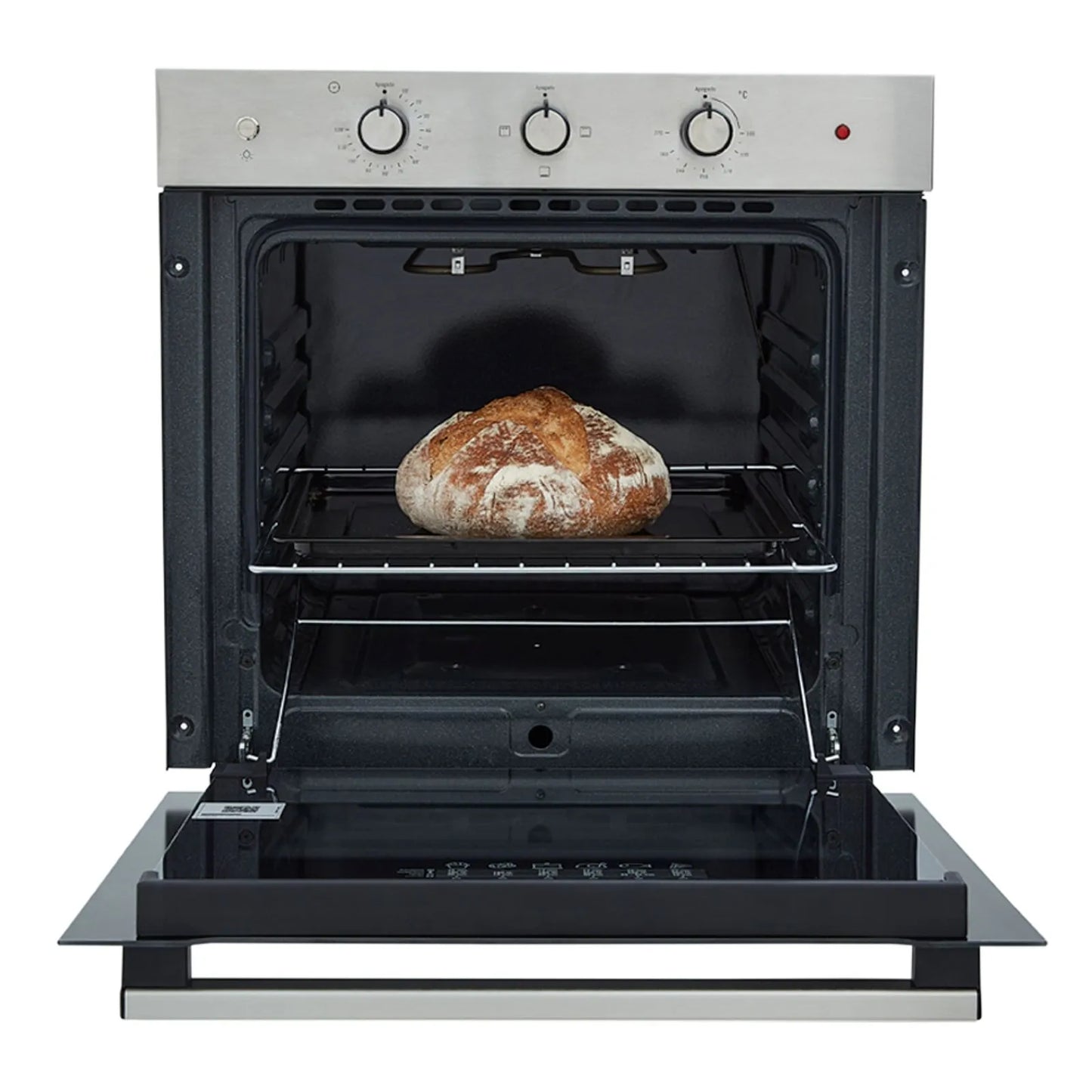 Horno eléctrico Tofu 60 cm Inox con vidrio negro 220V Haceb - HE TOFU 60 INOX-NE 220V - Logí­stica Haceb